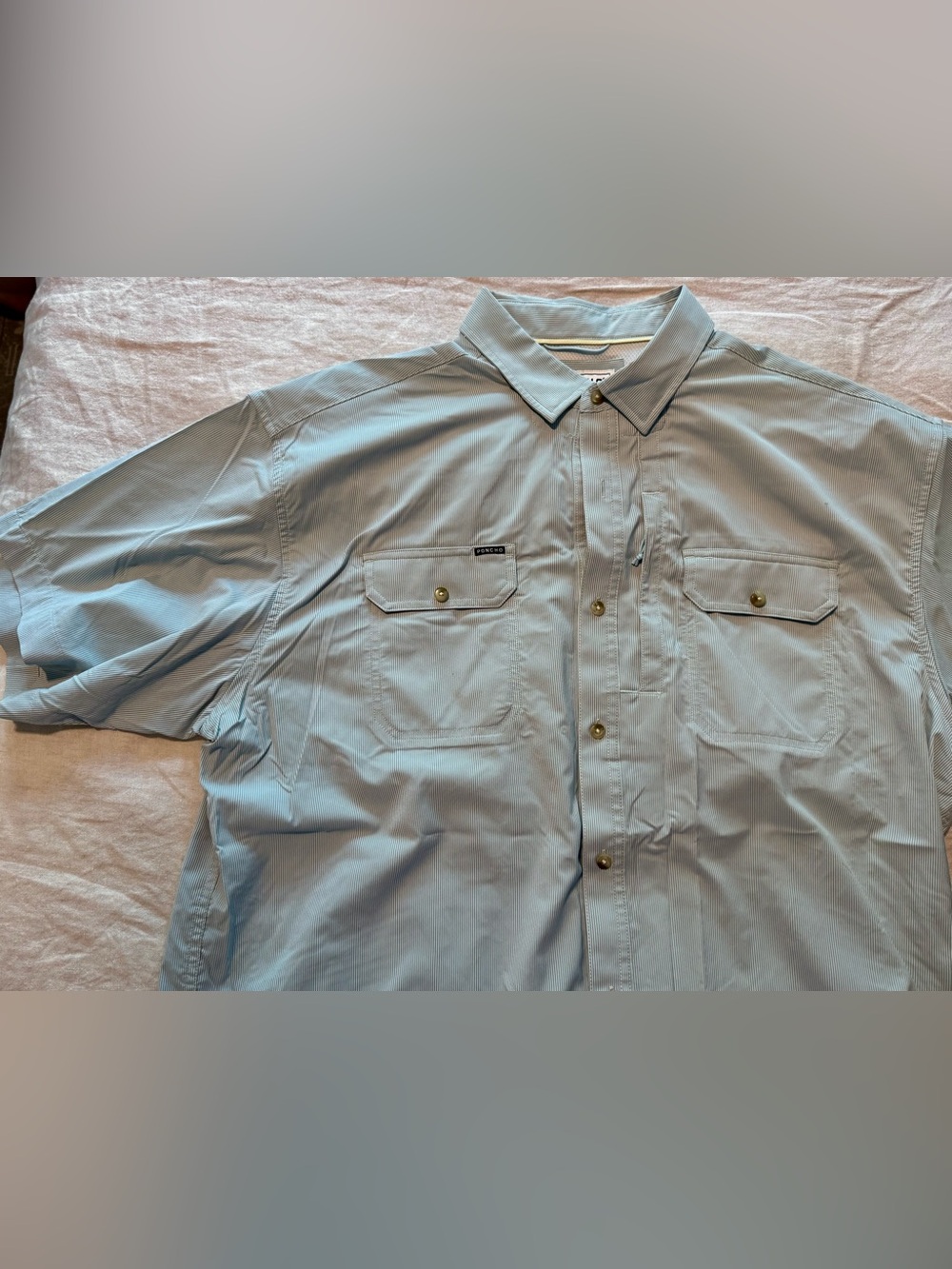 Poncho Short Sleeve Button Up - Picture 2 of 3